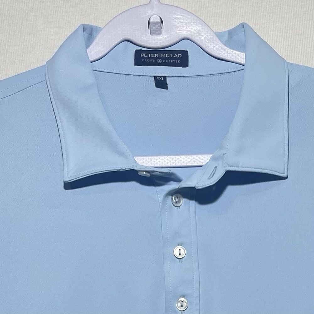 Peter Millar Crown Crafted Whisper Rock Golf Club Mens Blue Performance Size Xxl